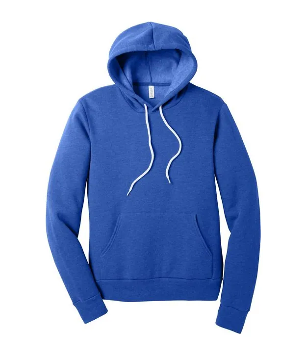Bella+Canvas Unisex Sponge Fleece Pullover Hoodie in Heather True Royal, front