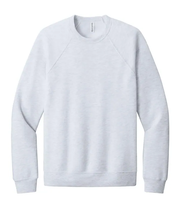 Bella+Canvas Unisex Sponge Fleece Raglan Sweatshirt in Ash, front