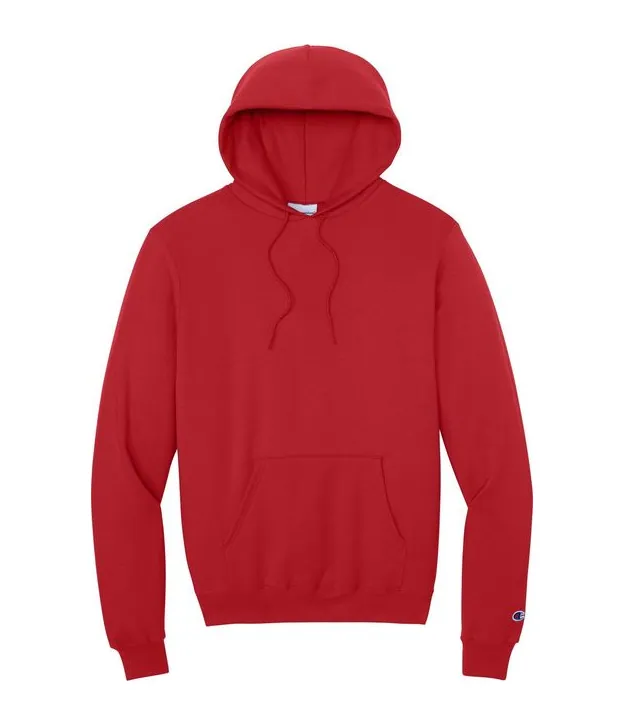 Champion Powerblend Pullover Hoodie in Scarlet, front