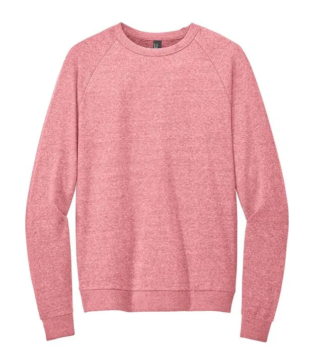 District Perfect Tri Fleece Crewneck Sweatshirt in Red Frost, front