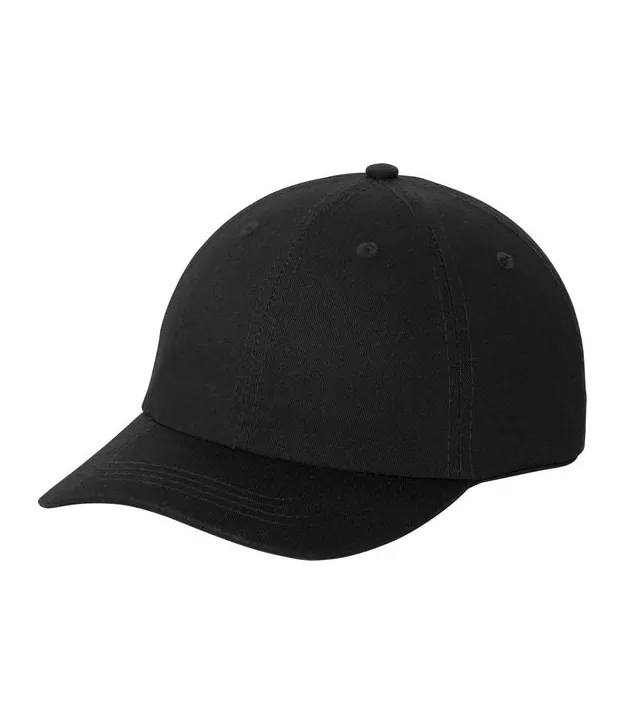 Port Authority Washed Twill Cap in Black, front